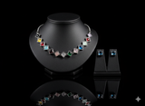 Multi-Color Square Stone Choker Set