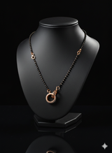 Rose Gold & Diamond Circle Mangalsutra