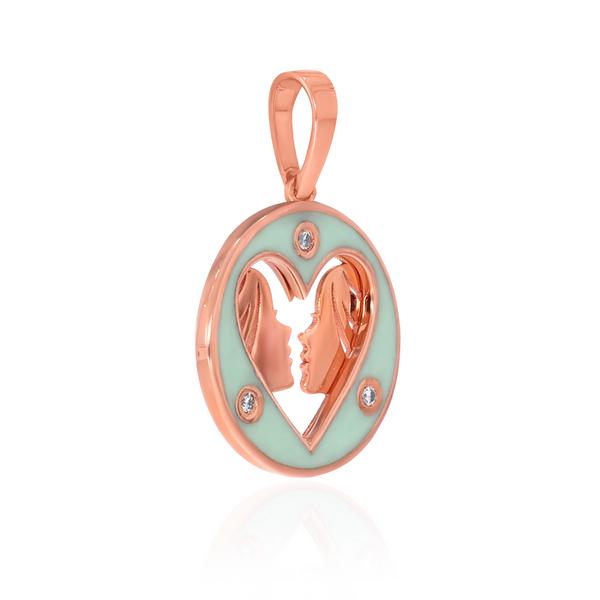 Gemini Heart Twin Diamond Pendant