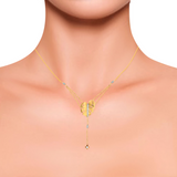 Solo Monstera Stunner Diamond Necklace