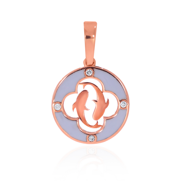 Pisces Ocean Flow Diamond Pendant