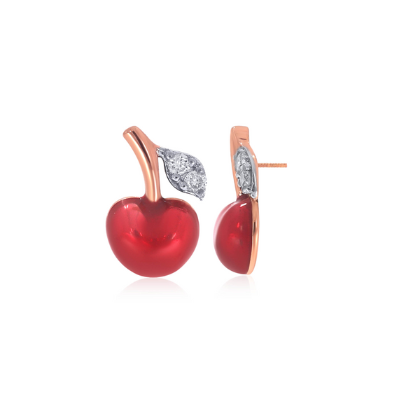 Rosy Cherry Kids Diamond Studs