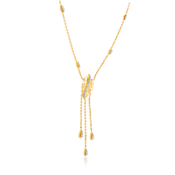Tropical Leafage Diamond Necklace