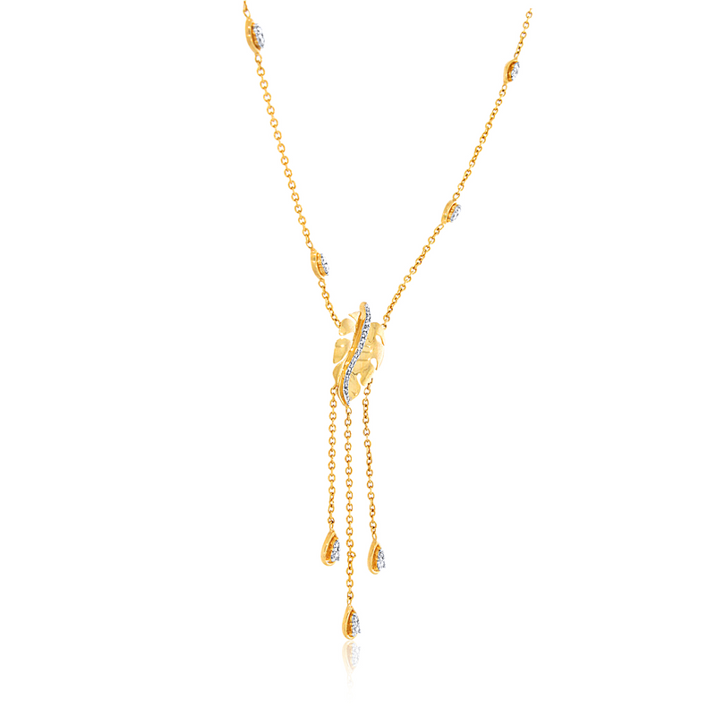 Tropical Leafage Diamond Necklace