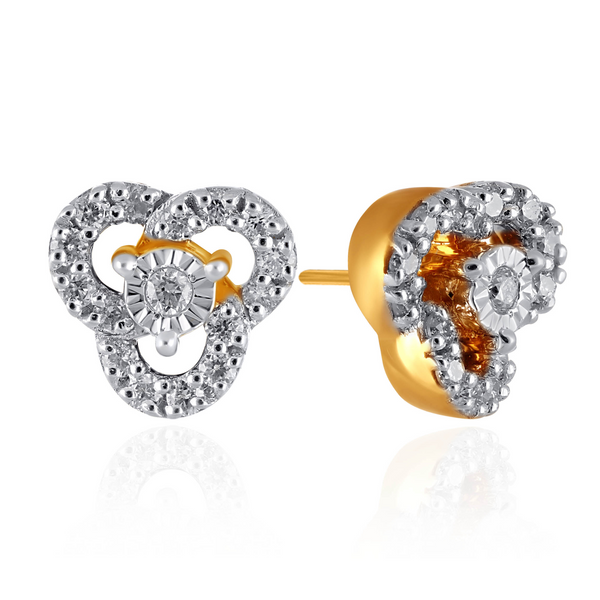 Radiant Tri-Petal Diamond Studs