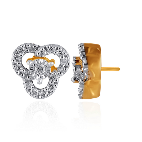 Radiant Tri-Petal Diamond Studs