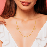 Cloverlight Station Diamond Gold Necklace