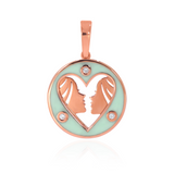 Gemini Heart Twin Diamond Pendant