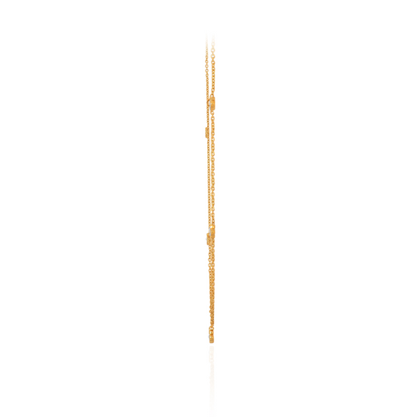 Cloverlight Station Diamond Gold Necklace
