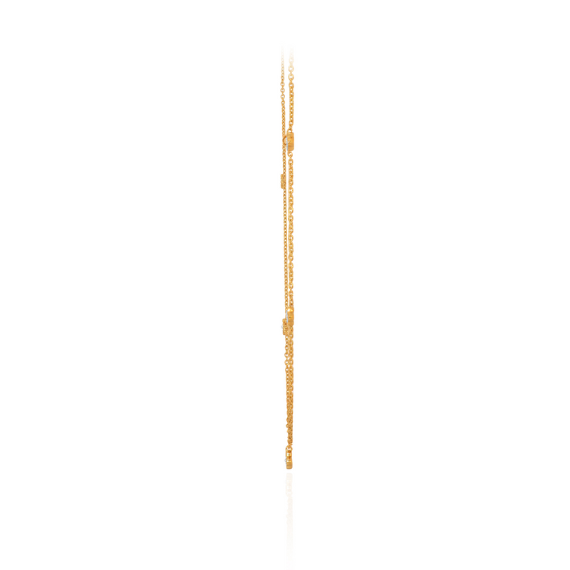 Cloverlight Station Diamond Gold Necklace