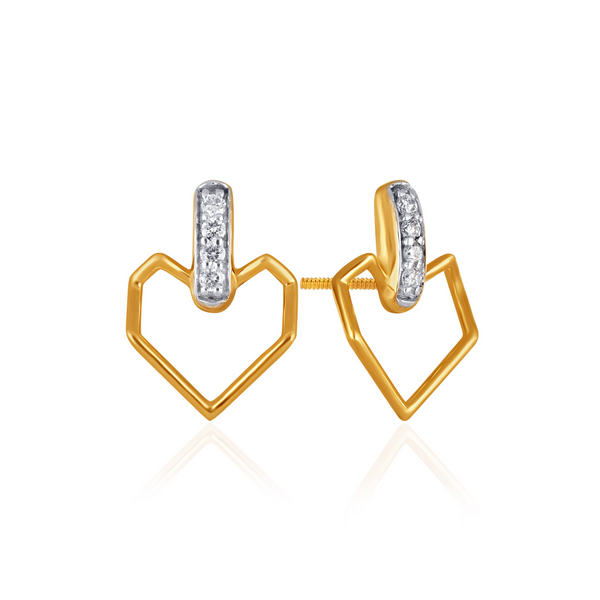Reflecting Depth Of Love Diamond Earrings