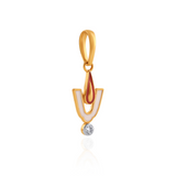 Vishnu Namam Enamel Diamond Pendant