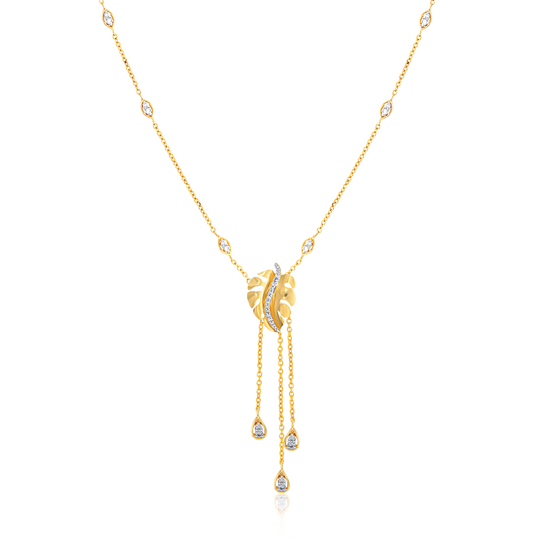 Tropical Leafage Diamond Necklace
