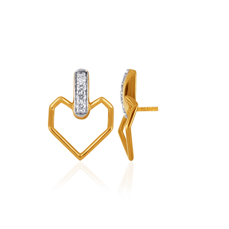 Reflecting Depth Of Love Diamond Earrings