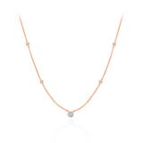 Delicate Glimmer Diamond Gold Necklace