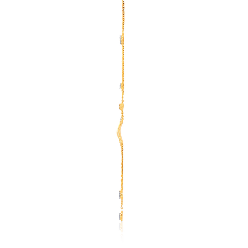 Tropical Leafage Diamond Necklace