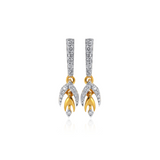 Dazzling Bud Diamond Drop Earrings