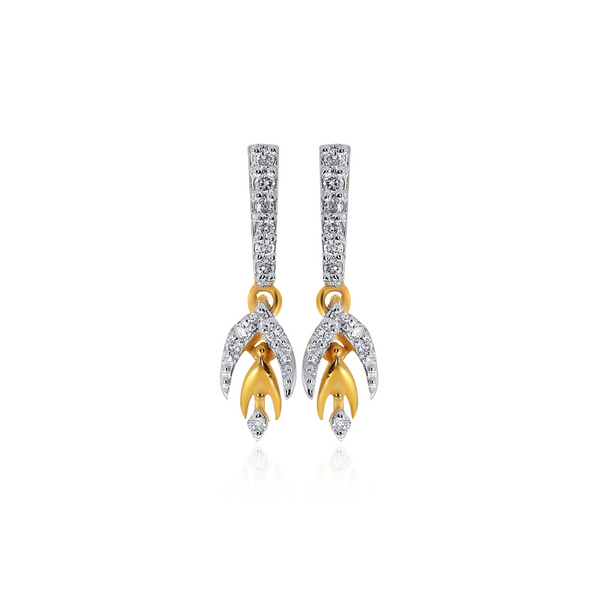 Dazzling Bud Diamond Drop Earrings