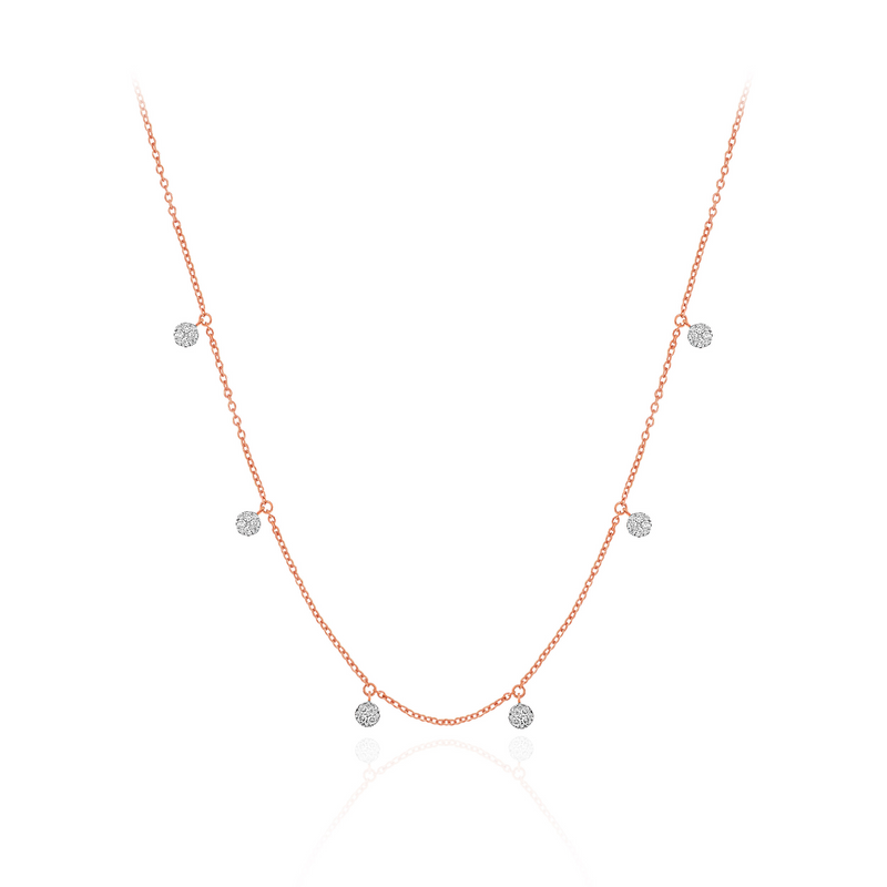 Serene Spark Diamond Gold Necklace