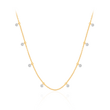 Sleek Spark Diamond Gold Necklace