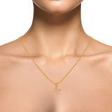 Yellow Gold H Alphabet Diamond