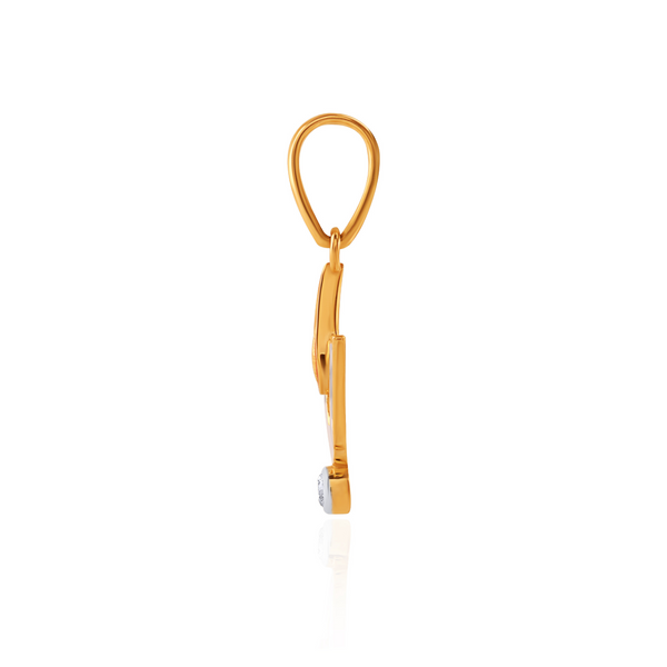 Vishnu Namam Enamel Diamond Pendant