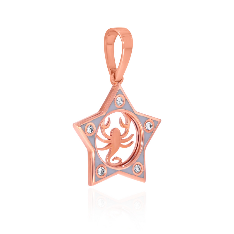 Scorpio Mystic Orb Diamond Pendant