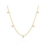 Cloverlight Station Diamond Gold Necklace