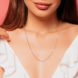Delicate Glimmer Diamond Gold Necklace