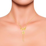 Wild Leafy Trio Diamond Necklace