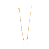 Sleek Spark Diamond Gold Necklace