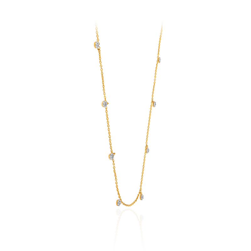 Sleek Spark Diamond Gold Necklace