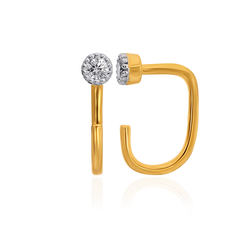 Minimal Luxe Diamond Ear Cuffs