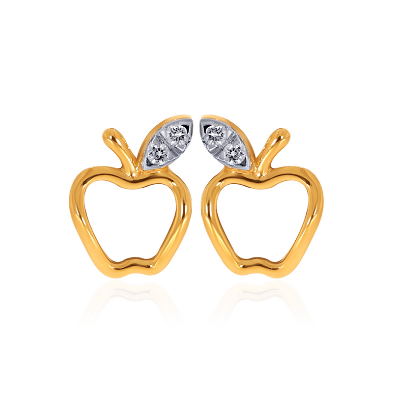 Yellow Gold Kids Diamond Studs Earrings