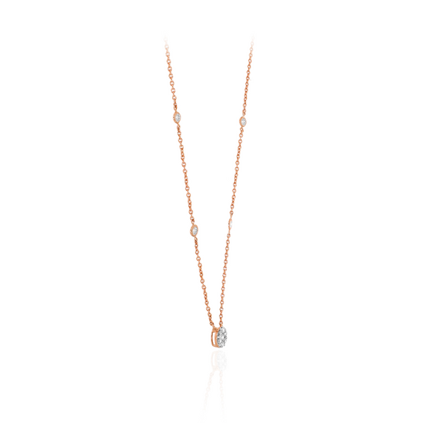 Delicate Glimmer Diamond Gold Necklace