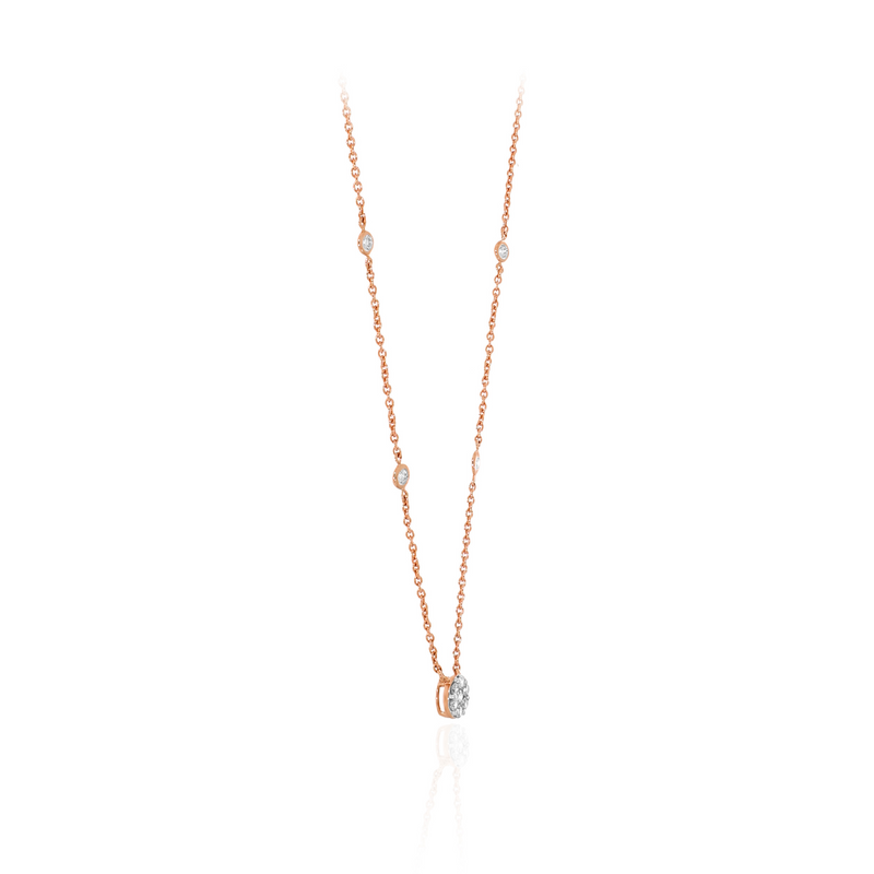 Delicate Glimmer Diamond Gold Necklace