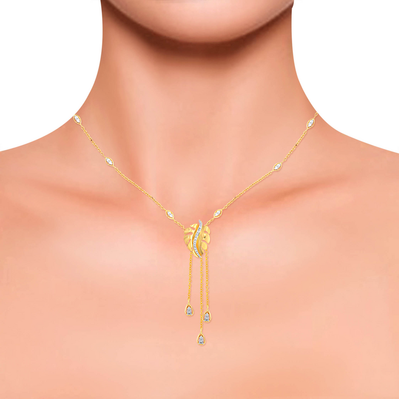 Tropical Leafage Diamond Necklace