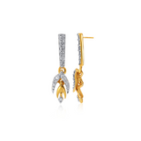 Dazzling Bud Diamond Drop Earrings