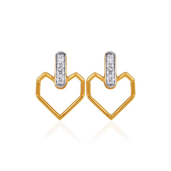 Reflecting Depth Of Love Diamond Earrings