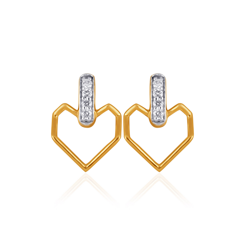Reflecting Depth Of Love Diamond Earrings