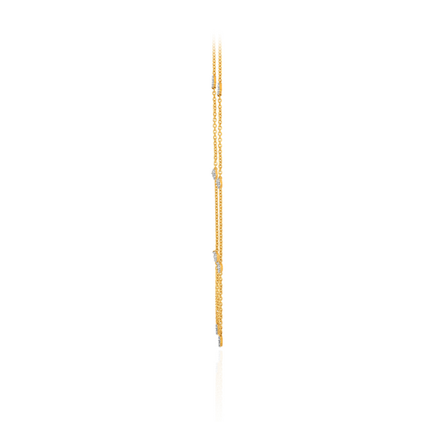 Sleek Spark Diamond Gold Necklace