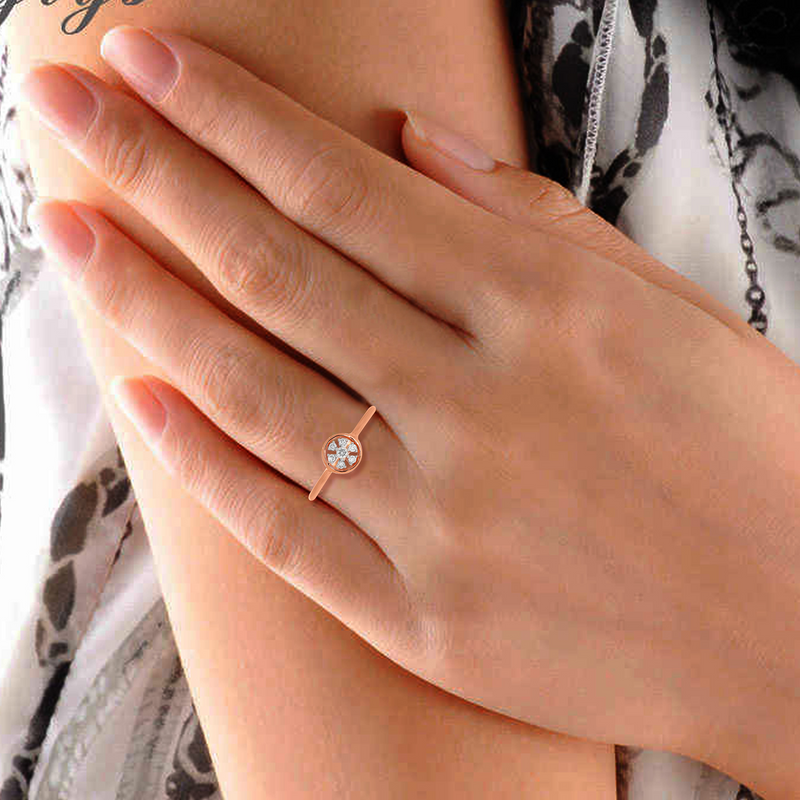 Rosy Bloom Diamond Ring