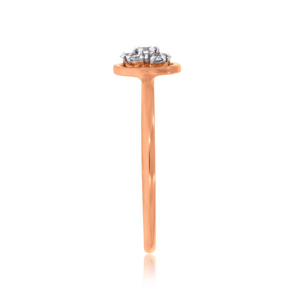 Rosy Bloom Diamond Ring