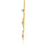 Duo Floral Charm Diamond Necklace