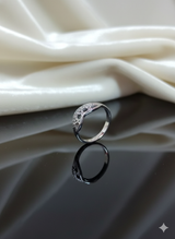 Marquise Curve silver ring