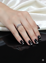 Marquise Curve silver ring