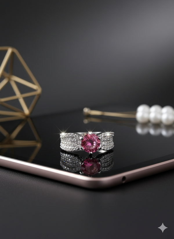 Rose Sparkle Cocktail Ring