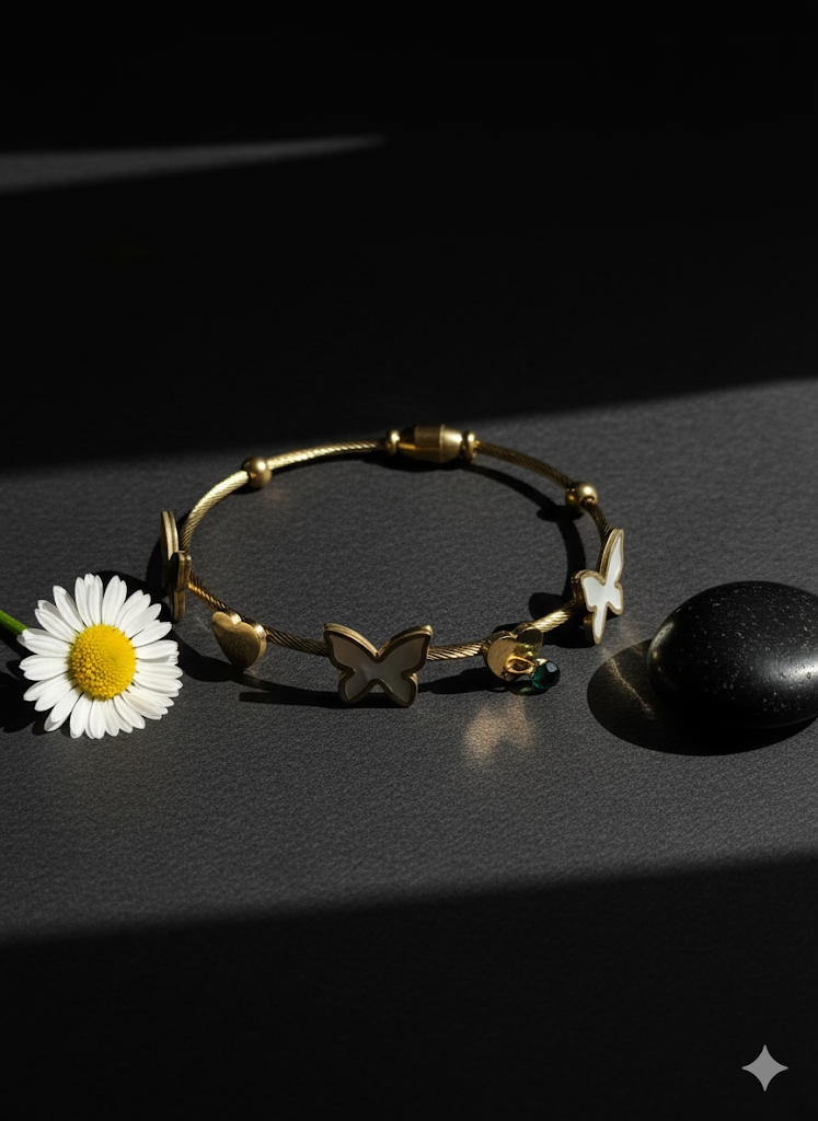 Golden Freedom butterfly Bracelet