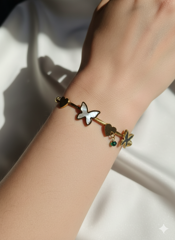 Golden Freedom butterfly Bracelet