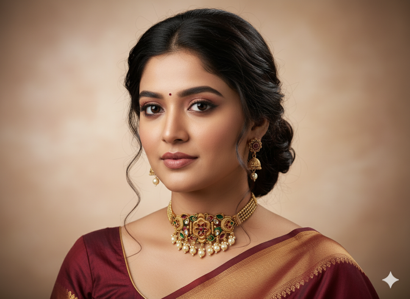 The Rajwadi Floral Choker Set